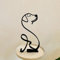 YIWOYI Hund Abstrakt Linie Minimalistische Kunst Skulptur Modern Minimalistische Kunst Kreative Ornamente für Zuhause Wohnzimmer Wanddekoration (Rab Rado)