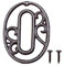 Zayookey Metal Numbers Numeri Civici in Ferro Colato Neri Numero Porta Esterno Numero di Indirizzo Rustico Vintage per Porte, Pareti, Indirizzi di Casa (Numero 0)