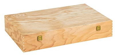 Cassette in Legno| Cofanetto in Compensato di Pino| 6 Bottiglie| Standard 750 ml| Mis. INT. 51,6x33,7x9,3 Vino/Birra| Contenitore| Regalo | Compleanni | Cresime| Matrimoni | Eventi
