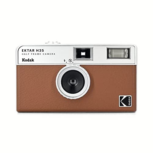 Kodak Ektar H35 cámara de película de Medio fotograma, 35 mm, Reutilizable, sin Enfoque, Ligera (marrón) (película y batería no Incluidas)