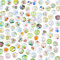 PandaHall 100 Stück Osterhaseneier Glas Cabochons 50 Stile 12mm Halbrunde Kuppel Cabochons Mosaikfliese Für Foto Cameo Anhänger Schmuckherstellung Kunsthandwerk Scrapbooking