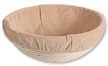 KESPER | Gärkörbchen, Material: Rattan, Textilfutter (abnehmbar), Maße: Ø 22 x 8 cm, Farbe: Natur | 19630