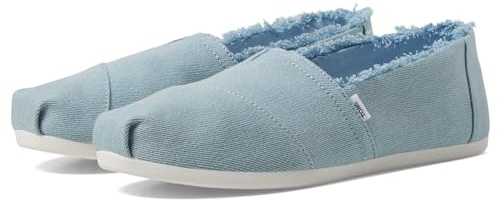 Toms Damen Alpargata Flacher Slipper, Pastellblau gewaschener Denim, 37 EU