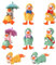 Bustlwor 8 Pièces Personnage Décoratif Petit Canard, Modèle Mini Canard, Décorations de Jardin de Canard, Convient pour La Décoration de Gâteau d'anniversaire de Mini Jardin Bonsaï(Vert, Jaune)