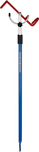 normani 2er Stück Rutenhalter Rutenauflage mit Winkelverstellung und Erdspieß - stufenlos höhenverstellbar 80 bis 125 cm Farbe 1 Stück - Blau/Rot