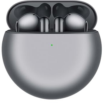 HUAWEI FreeBuds 4E, Comfort Leggero, Suono ad Alta Risoluzione, Controlli a Sfioramento, Connessione Intelligente, Cancellazione del Rumore Leggera, Argento Frost