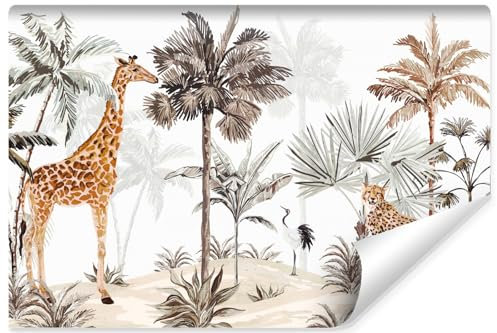 Muralo - Fototapete 3D Effekt - Selbstklebende Tapete 3D - Tapeten für Wohnzimmer Schlafzimmer - Fototapete selbstklebend - Tropischer Dschungel Motiv - Br.520cm x Hö.318cm