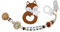 Attache tétine sucette personnalisée/prénom/bébé naissance cadeau, modèle renard silicone (Attache tétine uniquement)