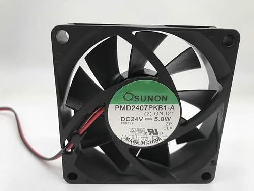 70MM Computer case fan， 7020 PMD2407PKB1-A DC24V 5.0W 2-wire inverter cooling fan