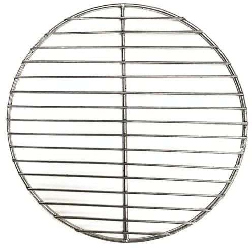 USOHJZ Grillroste Antihaft-Grillmattengitter 304 Edelstahl Rundes Grillgitter Home Bratennetze Speckgrillwerkzeug Eisennetze Grillzubehör(44cm Diameter)