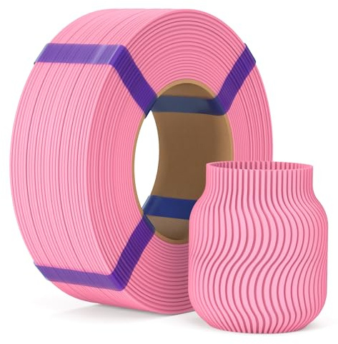ELEGOO PLA Basic Refill Filament 1.75mm Pink 1KG | 3D Druck Filament ohne Spule, Hohe Durchmessergenauigkeit, Passend für die Meisten Wiederverwendbaren Spulen