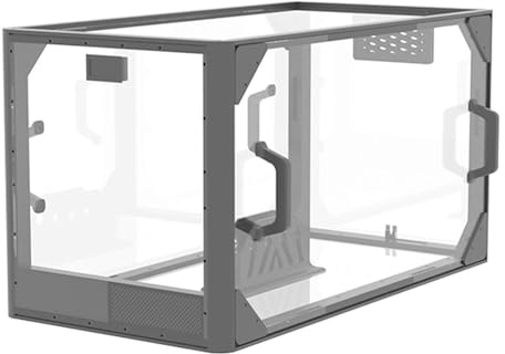 HELEVIA 3D -Druckergehäuse, Klare Acrylabdeckung Staubdestell mit LED -Anzeige, Versiegelung und Isolierung, Geeignet für Labor