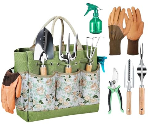 Rrlihjgu Gartenwerkzeug-Set – kleine Werkzeuge zum Anpflanzen, robuste manuelle Unkrautentferner für Gemüsegarten, Beete und Garten, Zubehör zum Umpflanzen und