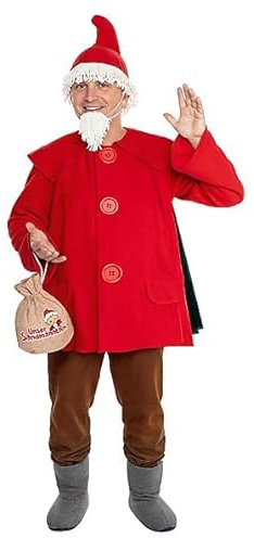 Maskworld Sandmännchen Kostüm für Erwachsene – Offiziell lizenzierte Kult-Verkleidung für Karneval & Fasching – Inkl. Mantel, Cape, Mütze, Bart & Beutel