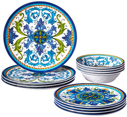 Certified International Luca Geschirr-Set, Melamin, 12-teilig