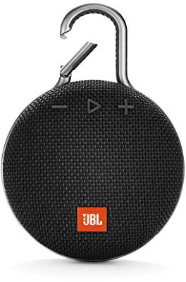 JBL CLIP 3 Portable Bluetooth Wireless Speaker with Rechargeable Battery, Waterproof IPX7 for Outdoors, Compatible with Siri and Google, Black