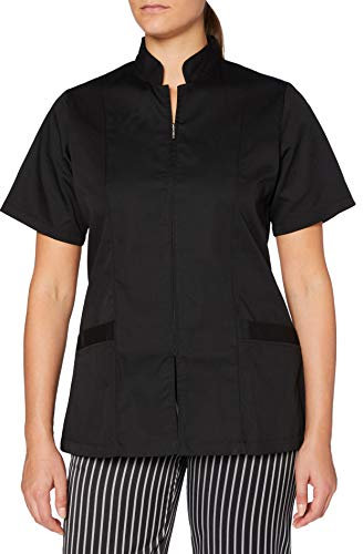 MISEMIYA Mujer Casaca Cierre Cremallera 829, Negro, S