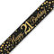 9ft Banner Sparkling Fizz 21st Birthday Black & Gold Holographic