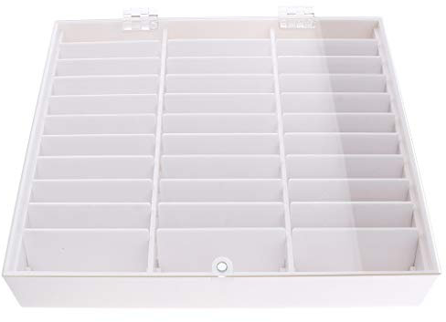 Nagel Aufbewahrungsbox Einstellbar Nagel Farbkarten Display Box zur Präsentation und Aufbewahrung von Nagelspitzen - Weiß