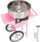 VBENLEM Elektrische Zuckerwattemaschine mit Wagen, 1000 W, Kommerzielles Zuckerwattegerät mit Edelstahlschüssel, Zuckerschaufel und Schublade, Perfekt für Kindergeburtstag, Familienfeier, Rosa