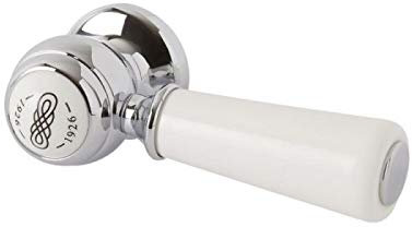 Milano Elizabeth Traditional Bathroom Toilet WC Cistern Flush Lever Ceramic Handle - Chrome White