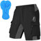 VAYAGER MTB Hose Herren Kurz Radhose, 3D Gepolstert Fahrradhose Mountainbike Fahrrad Shorts für Herren, Schnelltrocknende Outdoor Radlerhose MTB Bike Shorts(Black-XXL)