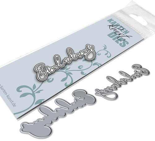 Karten-Kunst Stanzschablone kk-D109 Stanze Elegant Script Einladung Schneideschablone