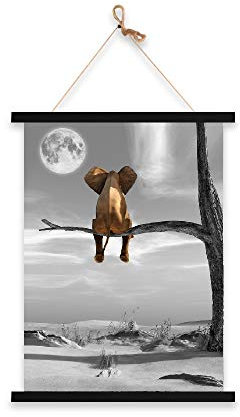 Visario Rahmen 4363 Größe 70 cm Posterleiste Posterschiene Posterleisten Magnet Magnetische Holz Poster Aufhänger Halter Rahmen Leisten Bilder Bild Bilderleiste Bilderrahmen (Lieferung ohne Bild)