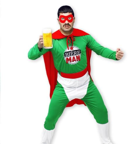 Stc Déguisement Bière Man , Vert Taille Unique