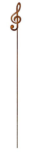 Manufaktur Lichtbogen Rost Gartenstecker Notenschlüssel 112 cm