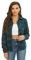 Ietaoo Karierte Bluse Damen Karohemd Langarmshirt Casual Boyfriend Hemd Oberteile Button Down Hemdbluse Plaid Shirt Top Grün Navy XL