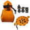 Power Beast Dungeon, 2 in 1, Würfelbeutel, Würfeltasche und Würfelbrett mit Polyedrische Würfel Set, +7 Rollenspiel Würfel, Würfelteller, Würfelunterlage und Ledertasche, Dungeons and Dragons, D&D.