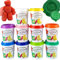 Vilde Knete Knetmasse Spielknete Modellierknete für Kinder 10 Dosen kreativ, mit Tierfiguren, glina, universal, 7 x 7 x 8,5 cm