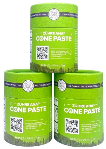 Zuhre Ana Tannenzapfenpaste – Alpha-Kiefer hilft bei Kurzatmigkeit, Hustensymptomen, Immununterstützung und verbesserter Energie (237 ml) (3 Stück)