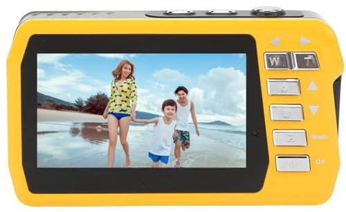 Waterproof Camera Underwater Camera, 4K 56MP HD Dual Screens 10FT Underwater Digital Camera, 18X Digital Zoom Underwater Video Camera for Snorkeling
