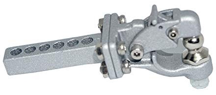 Flisdtry Metall-Anhängerkupplung für 1:10 SCX10 90046 90047 Trx4 Rc Crawler Car (Silber)
