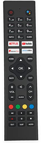 AULCMEET 280401011330 Telecomando Vocale Sostituzione per RCA Cello 4K OLED Smart TV C3220G C4020G C6520R ZG0234 C6520RTS4K ZK4-G0205 L32AHE19 ZK4G0205 ZRTG0242 RS43F3-UK ZG0223 ZG0204 43AFE20