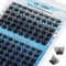 Gemerry Extension Ciglia Ciuffetti Ciglia Finte Fai Da Te Volume Russo 8-16mm mix 0.07 Curvatura D Ciuffi Ciglia per Principianti Individuali Professional Ciglia Finte Naturali(KLS52-0.07D,8-16MIX)