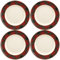 Spode Christmas Tree Tartan Dinner Plate (Set of 4) - 10.5 Festive Holiday Tableware, Colorful Christmas Dishes Tartan Plaid Border, Fine Earthenware, Microwave & Dishwasher Safe Decorative Plate