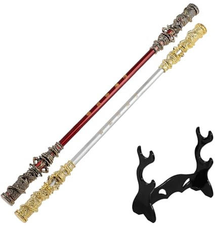 Santiccipa Black Myth Sun Wukong Monkey King Bar Golden Cudegel Statue Home Decor Arts & Crafts (2, Large Golden Cudgel)
