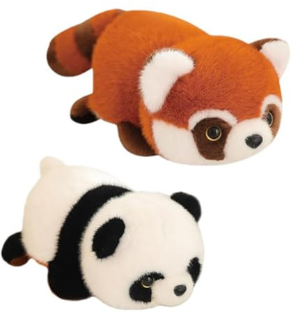 Umwandelbare Stofftiere – doppelseitige Plüschtiere, Panda-Plüschtiere, Flip-Plüschtiere | Wendbares Spielzeug eines Roten Pandas, Stofftier, für Kinder, Sofa-Dekoration für Zuhause