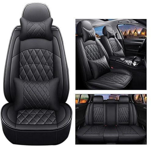 ZYWQSB66 Auto sitzbezüge für Lada Niva Bronto 2017 2018 2019 2020, Schonbezüge für Vordersitze und Rückbank Airbag Kompatibel Premium Wasserdicht Sitzbezug,Black