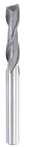 sourcing map Spiral Router Bit, 1/4 Cut Dia. Up Cut 2-Flute Solid Carbide End Mill with 1/4 Shank for CNC Wood Carving Engraving, 1 Cut Length