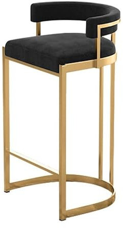 Taburetes de bar modernos de terciopelo con respaldo y reposapiés, taburetes de bar para isla de cocina, estilo industrial, sillas de bar, muebles de interior y exterior, soporta 330 libras