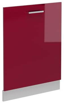 Vicco Geschirrspülblende R-Line, Bordeaux Hochglanz, 60 cm ohne Arbeitsplatte