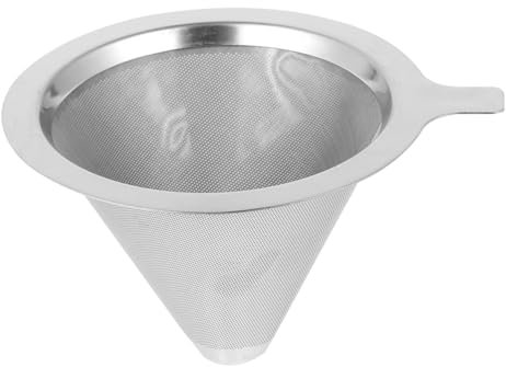 2 Pièces Filtre à Café Filtrer Tasse Bouilloire Verser Broyeur Distributeur Filtres à Café Coniques Réutilisables Col De Cygne Machine à Café Avec Cocktail Sirop Acier Inoxydable Ciieeo