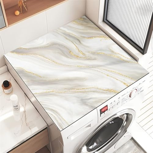 Heavyoff Cubierta Para Lavadora, Antideslizantes Protectoras de la Cubierta Superior de Lavadoras, Cubierta Superior para Lavadora y Secadora para Lavandería, Estilo 9, 60x40cm