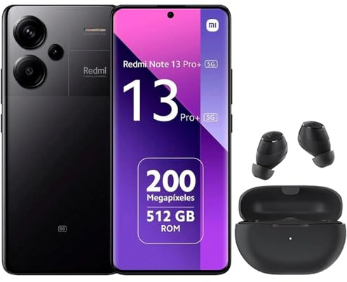 Xiaomi Redmi Note 13 Pro + 5G 12/512GB, Included Earphone, Negro Schwarz Black (Reacondicionado)
