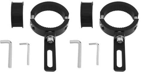 Briny River 2 x Motorrad-Gabelhalterungs-Klemme, 38 mm - 60 mm, verstellbare Gabelklemme, Nebelscheinwerferhalter, passend für Motorrad, Fahrrad, Gabel
