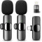 voijump Wireless Lavalier Microphone for iPhone, iPad, Android Phone, 2Pack Mini Lapel Mic for Video Recording, Live Streaming, Vlogging, TikTok, YouTube, Noise Reduction, Plug and Play